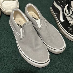 Grey Van Slip Ons